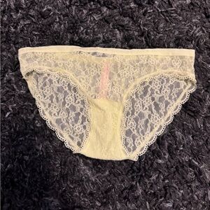 Vintage Victoria’s Secret yellow lace bikini underwear